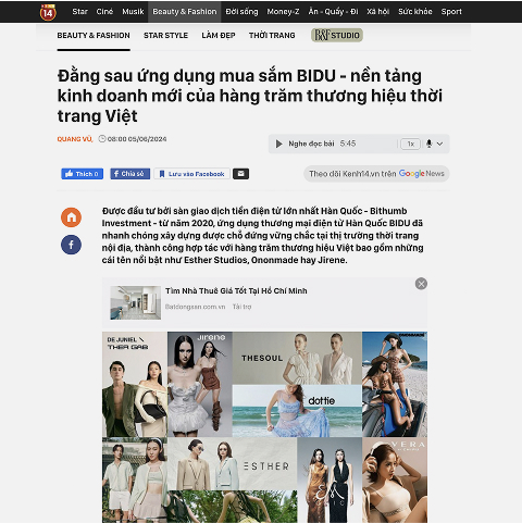 Kênh 14: Đằng sau ứng dụng mua sắm BIDU – nền tảng kinh doanh mới của hàng trăm thương hiệu thời trang Việt